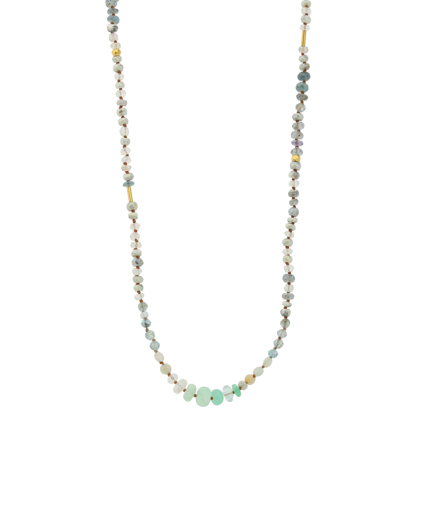 Lena Skadegard Mixed Stone Beaded Necklace | Blue Ruby Jewellery, Canada