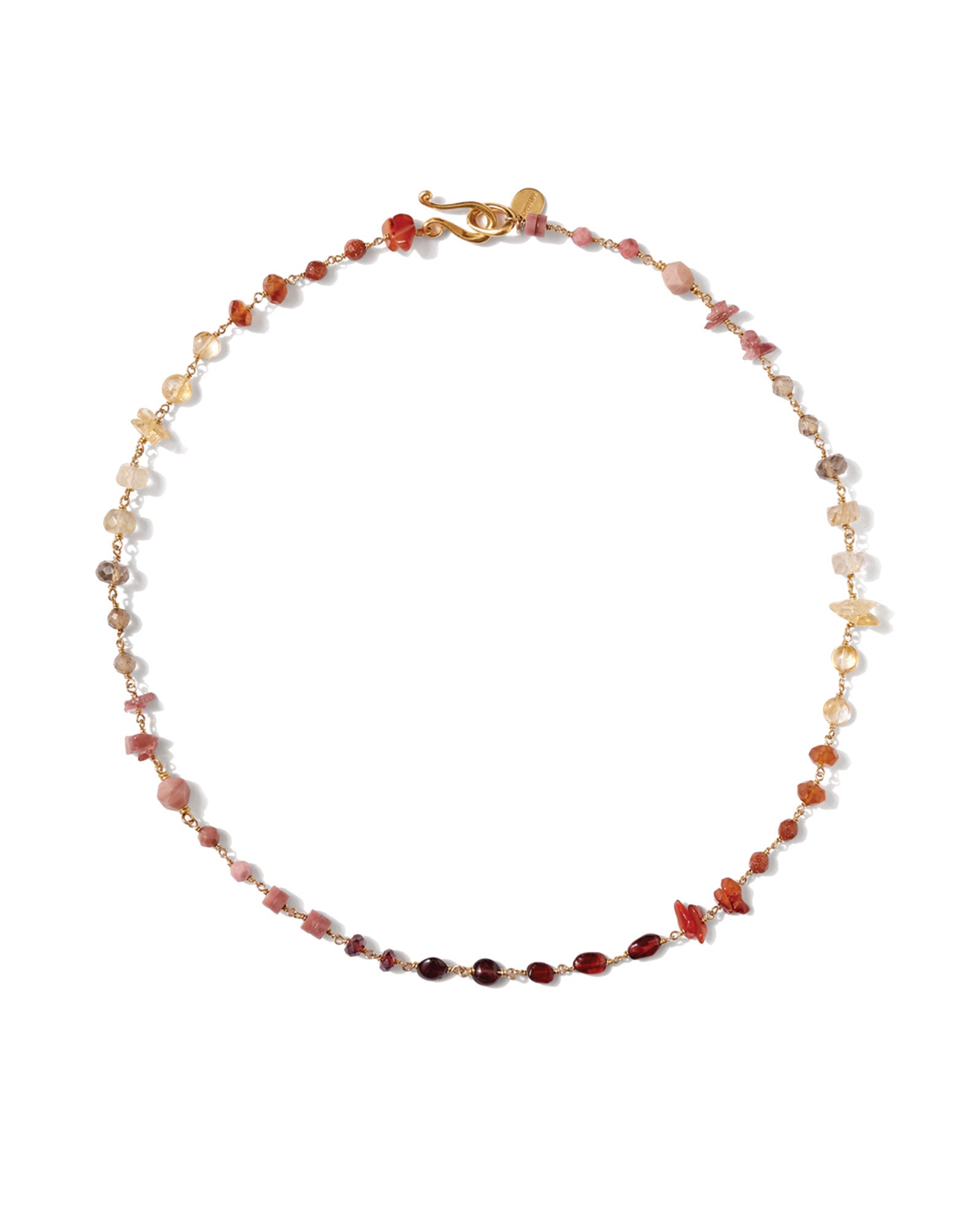 Chan Luu Daphne Necklace 18k Gold Vermeil Citrine Pink