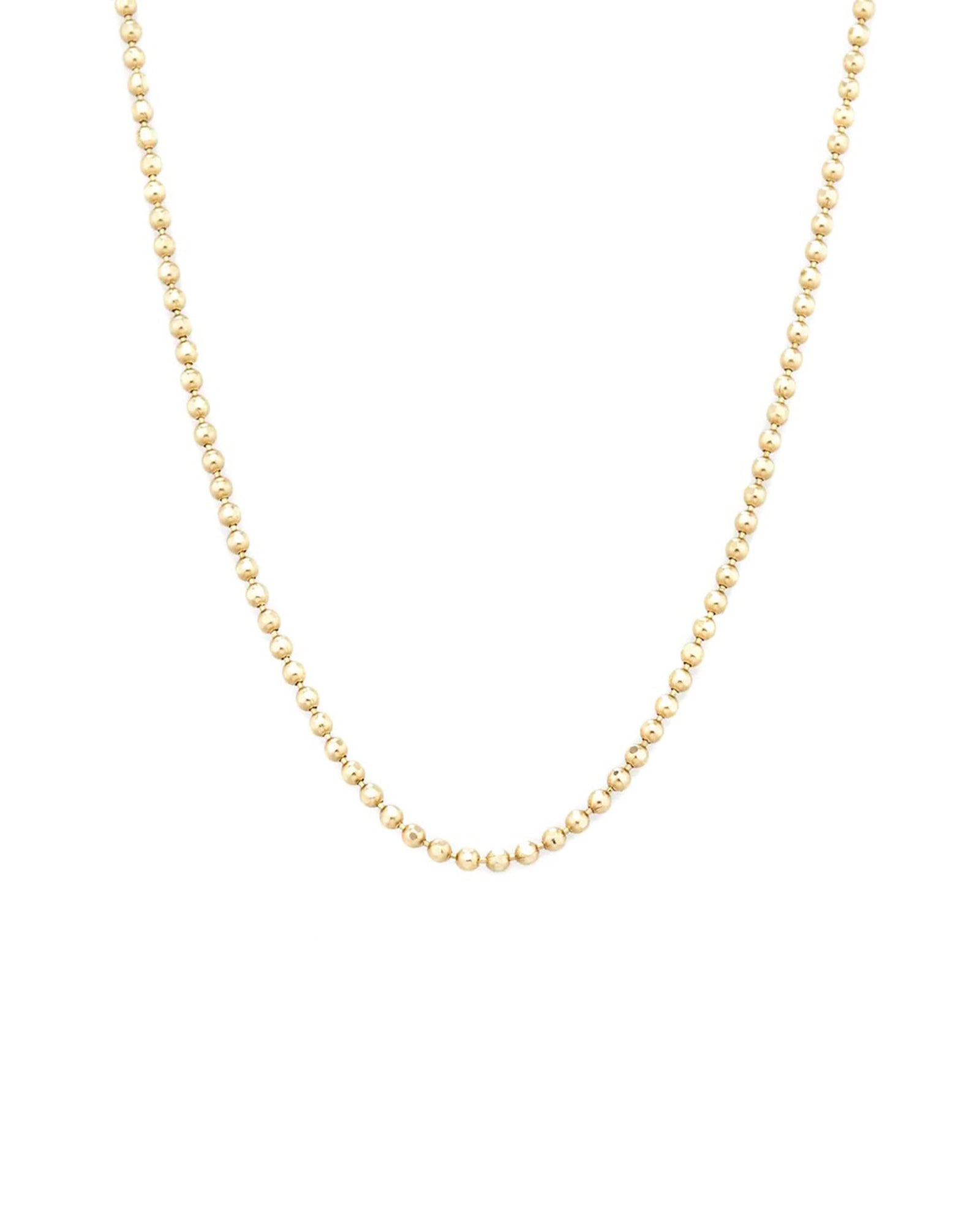 Vale Faceted Bead Chain Necklace 14k Yellow Gold | Blue Ruby Jewellery