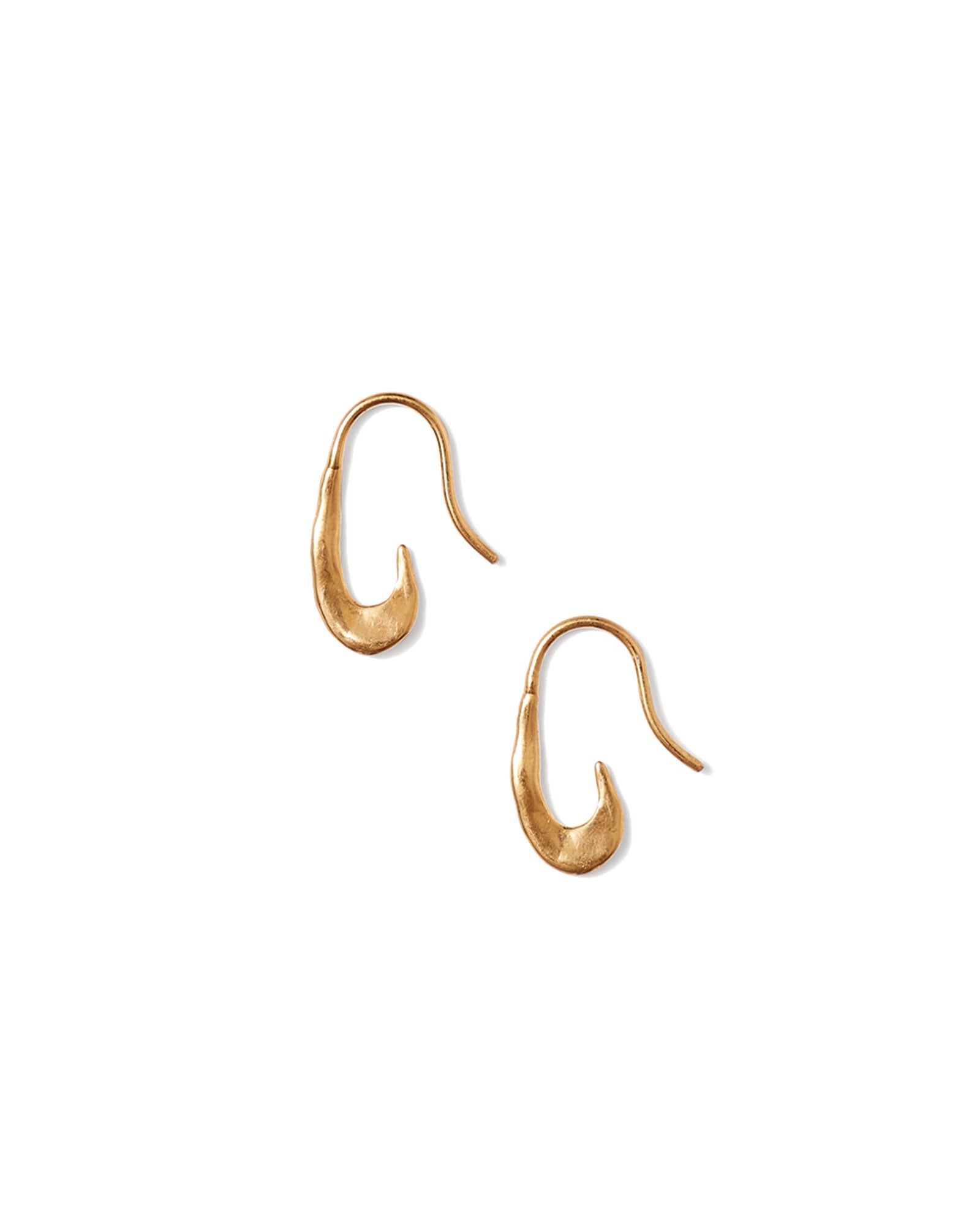 Chan Luu Gala Mini Crescent Earrings 18k Gold Vermeil Blue Ruby