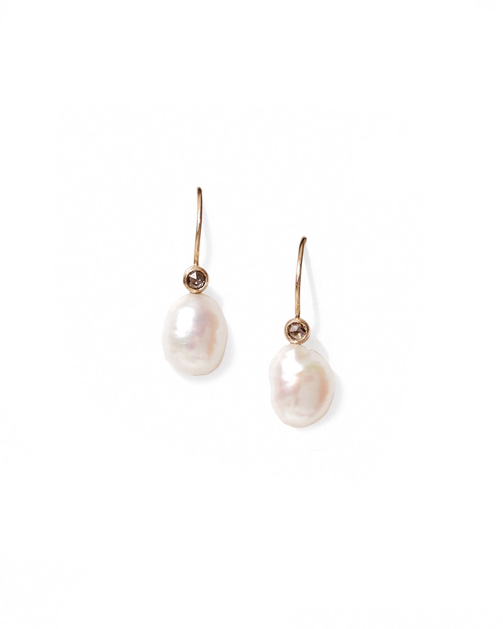 Chan Luu Koloa White Pearl Earrings 14k Yellow Gold White Pearl