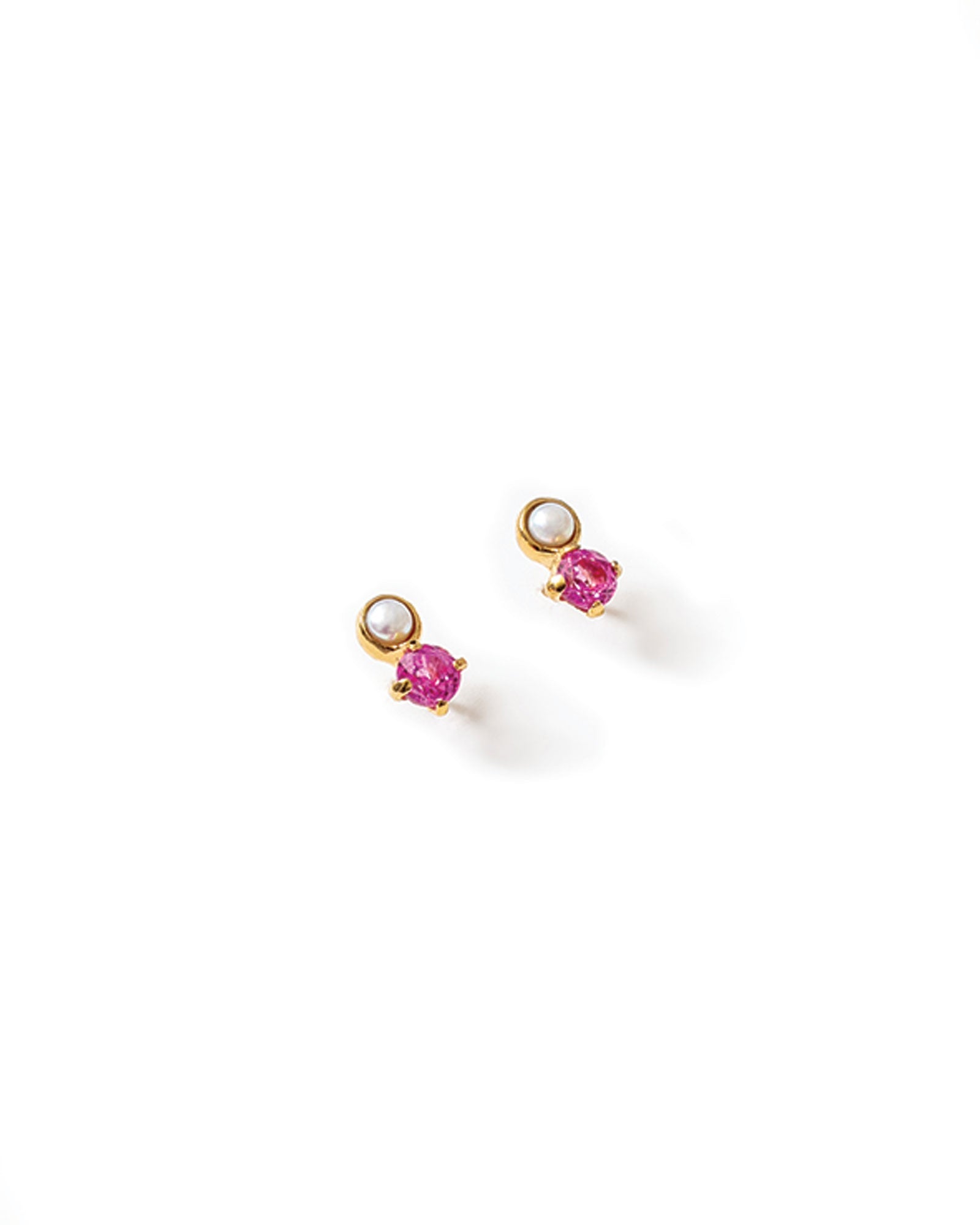 Pink sapphire earrings rose gold sale