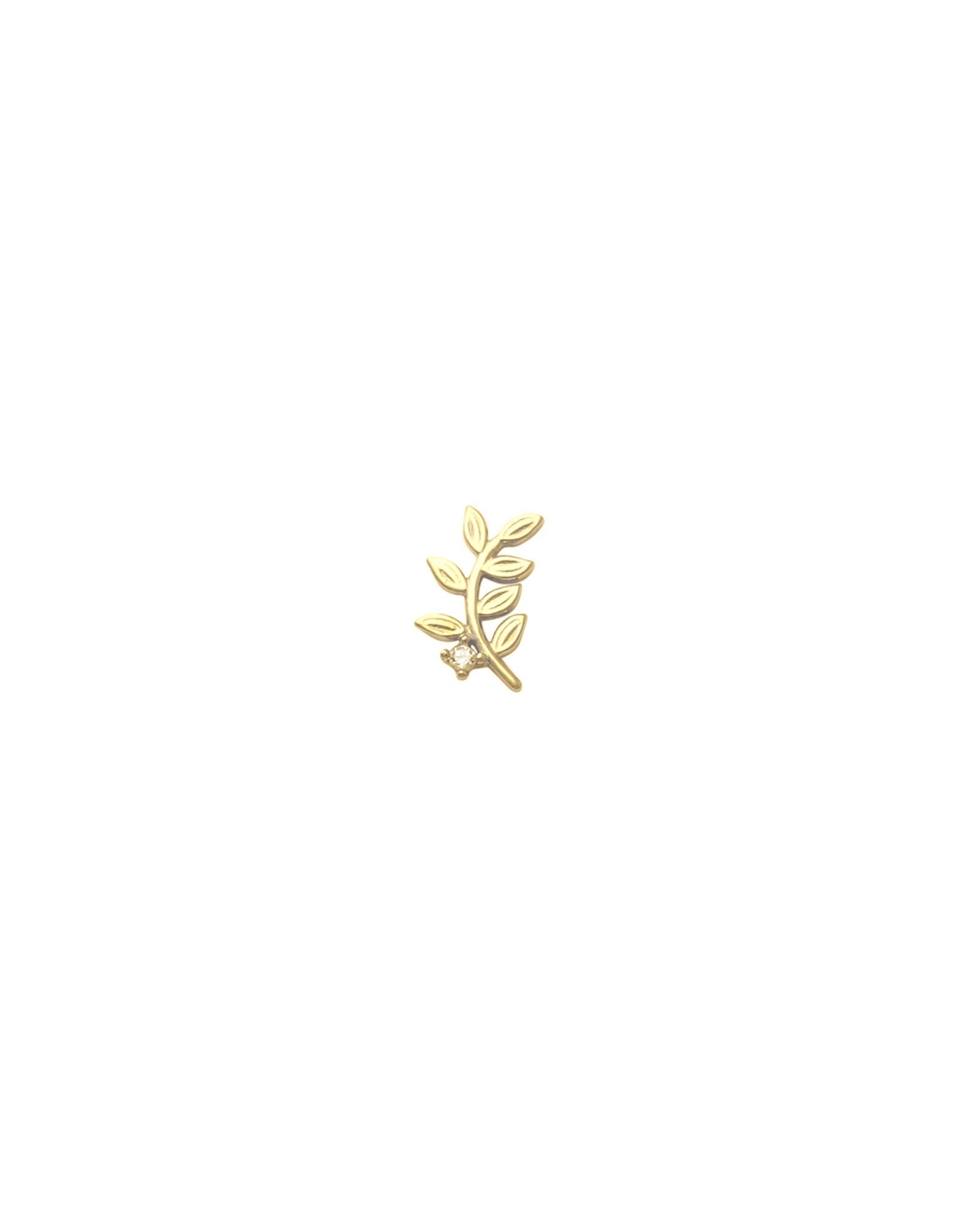 Valley Of the Fine Vine CZ Stud 10k Yellow Gold, Cubic Zirconia