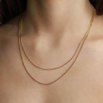 Pyrrha-14k Gold Medium Curb Chain I 45 Gauge-Necklaces-Blue Ruby Jewellery-Vancouver Canada