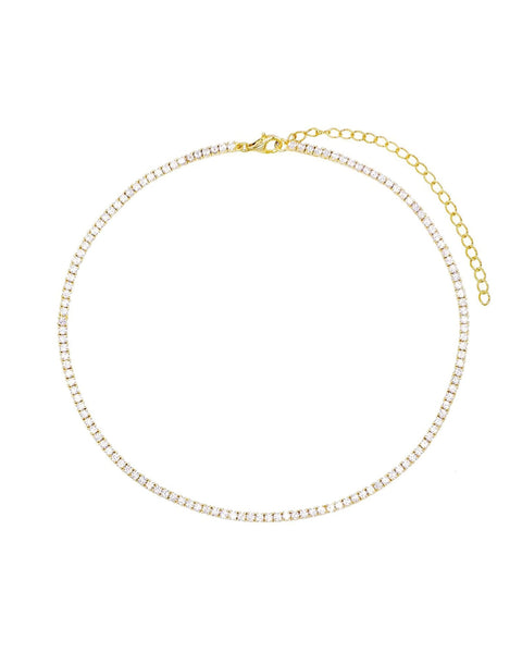 Artificial Diamonds Round Gold Tennis Necklace, Weight: 25gm at Rs 200000  in Hyderabad