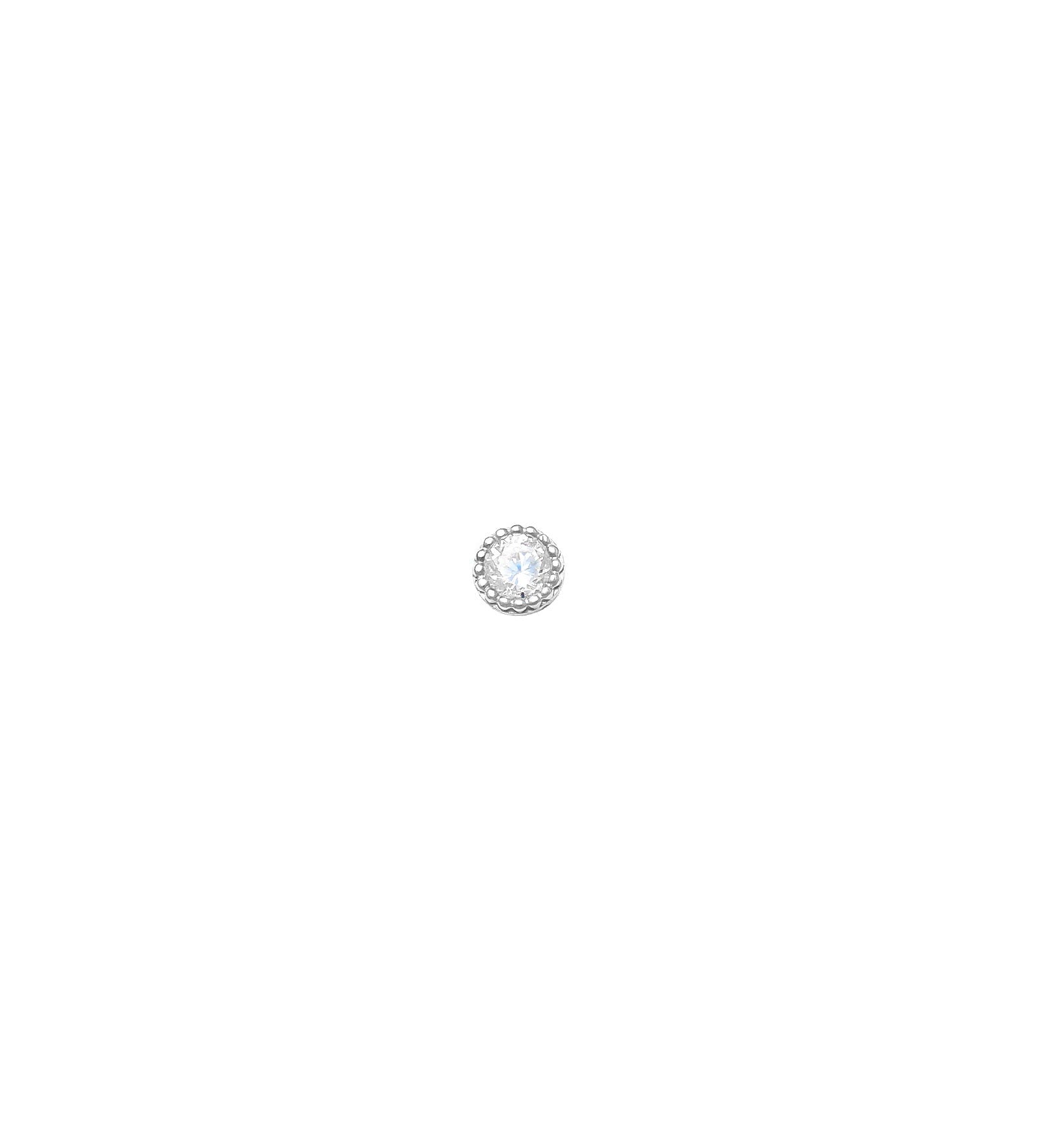 Valley of the Fine-4mm CZ Nose Stud-Body Jewellery-10k White Gold, Cubic Zirconia-Blue Ruby Jewellery-Vancouver Canada