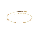 Zoe Chicco-5 Itty Bitty Gold Disc Station Bracelet-Bracelets-14k Yellow Gold-Blue Ruby Jewellery-Vancouver Canada