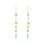 Gem Jar-6 Mixed Stone Drop Hooks-Earrings-14k Gold Filled, Apatite-Blue Ruby Jewellery-Vancouver Canada