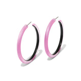 Alexis Bittar-Skinny Lucite Hoop Earrings-Earrings-Azalea Lucite-Blue Ruby Jewellery-Vancouver Canada