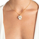 Alexis Bittar-Pansy Lucite Petite Pendant Necklace | Night Pansy-Necklaces-Blue Ruby Jewellery-Vancouver Canada