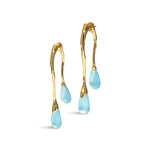 Alexis Bittar-Lucite Front Back Double Drop Earring-Earrings-14k Gold Plated, Icy Blue Lucite-Blue Ruby Jewellery-Vancouver Canada