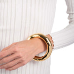 Large Molten Bangle Bracelet 14k Gold Plated