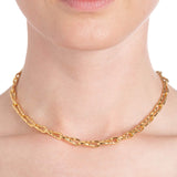 Alexis Bittar-Brut Gold Twisted Link Necklace-Necklaces-14k Gold Plated-Blue Ruby Jewellery-Vancouver Canada