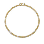 Brut Gold Twisted Link Necklace 14k Gold Plated