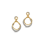 Solanales Gold Crystal
Orbit Drop Post Earrings 14k Gold Plated Brass, Crystal