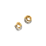 Solanales Gold Crystal
Spiral Stud Earrings 14k Gold Plated Brass, Crystal