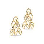 Solanales Gold Crystal
Chandelier Earrings 14k Gold Plated Brass, Crystal