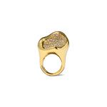 Solanales Silver Crystal
Pebble Ring 14k Gold Plated Brass, Crystal / 7