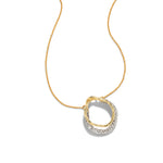 Solanales Gold Crystal Orbit Necklace 14k Gold Plated, Crystal