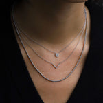 Adina Reyter-Pavé Disc Necklace-Necklaces-Sterling Silver, Diamond-Blue Ruby Jewellery-Vancouver Canada