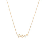 Adina Reyter-Graduated Pearl + Diamond Curve Necklace-Necklaces-14k Yellow Gold, Diamond-Blue Ruby Jewellery-Vancouver Canada