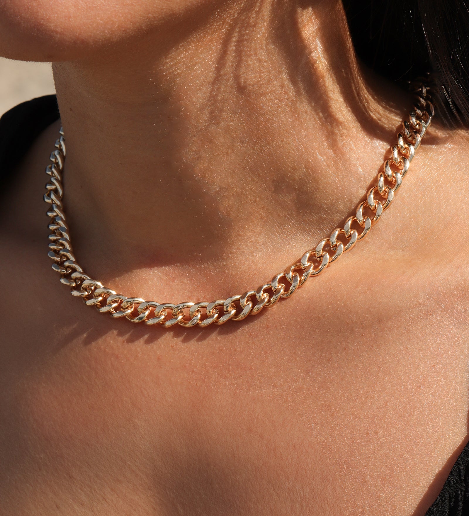 Atelier Mon-Curb Chain Necklace-Necklaces-14k Gold Plated-Blue Ruby Jewellery-Vancouver Canada