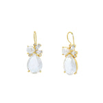 Atelier Mon-Teardrop Cluster Hooks-Earrings-14k Gold Plated, White Pearl-Blue Ruby Jewellery-Vancouver Canada