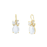 Atelier Mon-Teardrop Cluster Hooks-Earrings-14k Gold Plated, White Pearl-Blue Ruby Jewellery-Vancouver Canada