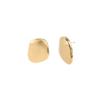 Organic Square Studs 18k Gold Plated