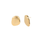 Organic Square Studs 18k Gold Plated