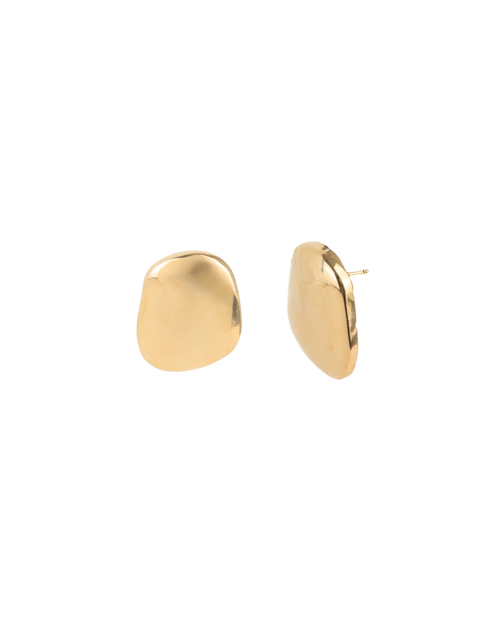 Organic Square Studs 18k Gold Plated