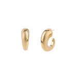 Oval Hook Hoops 18k Gold Plated