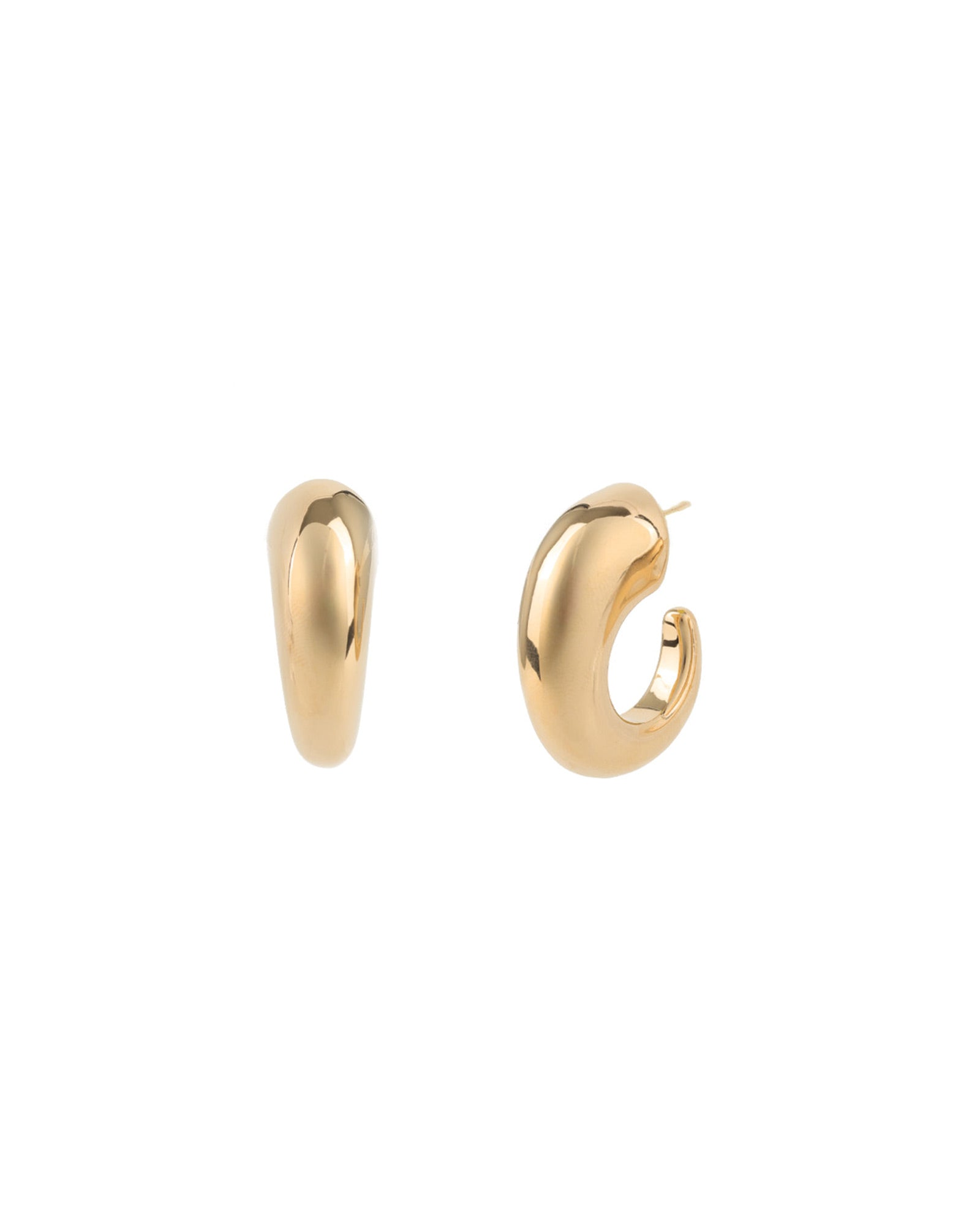 Oval Hook Hoops 18k Gold Plated