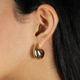 Droplet Teardrop Studs 18k Gold Plated