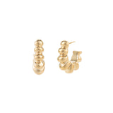 Bubble Twist Hoops 18k Gold Plated