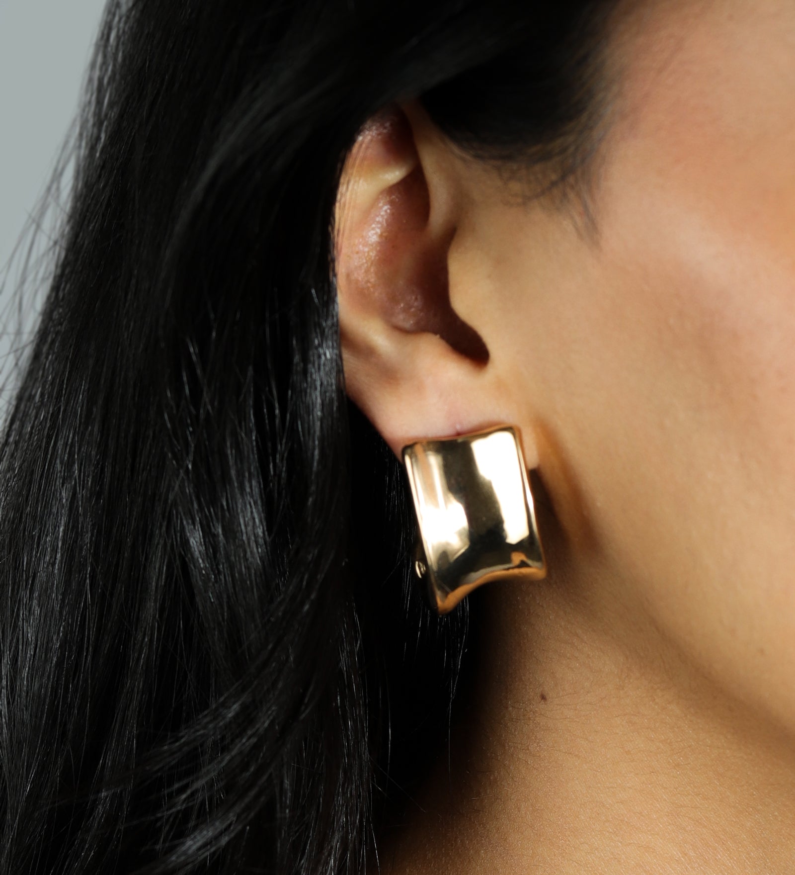 Groove J Hoops 18k Gold Plated