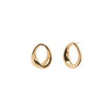 Twist Oval Studs 18k Gold Plated