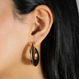 Flat Hook Hoops 18k Gold Plated