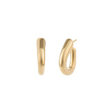 Wide Hook Hoops 18k Gold Plated