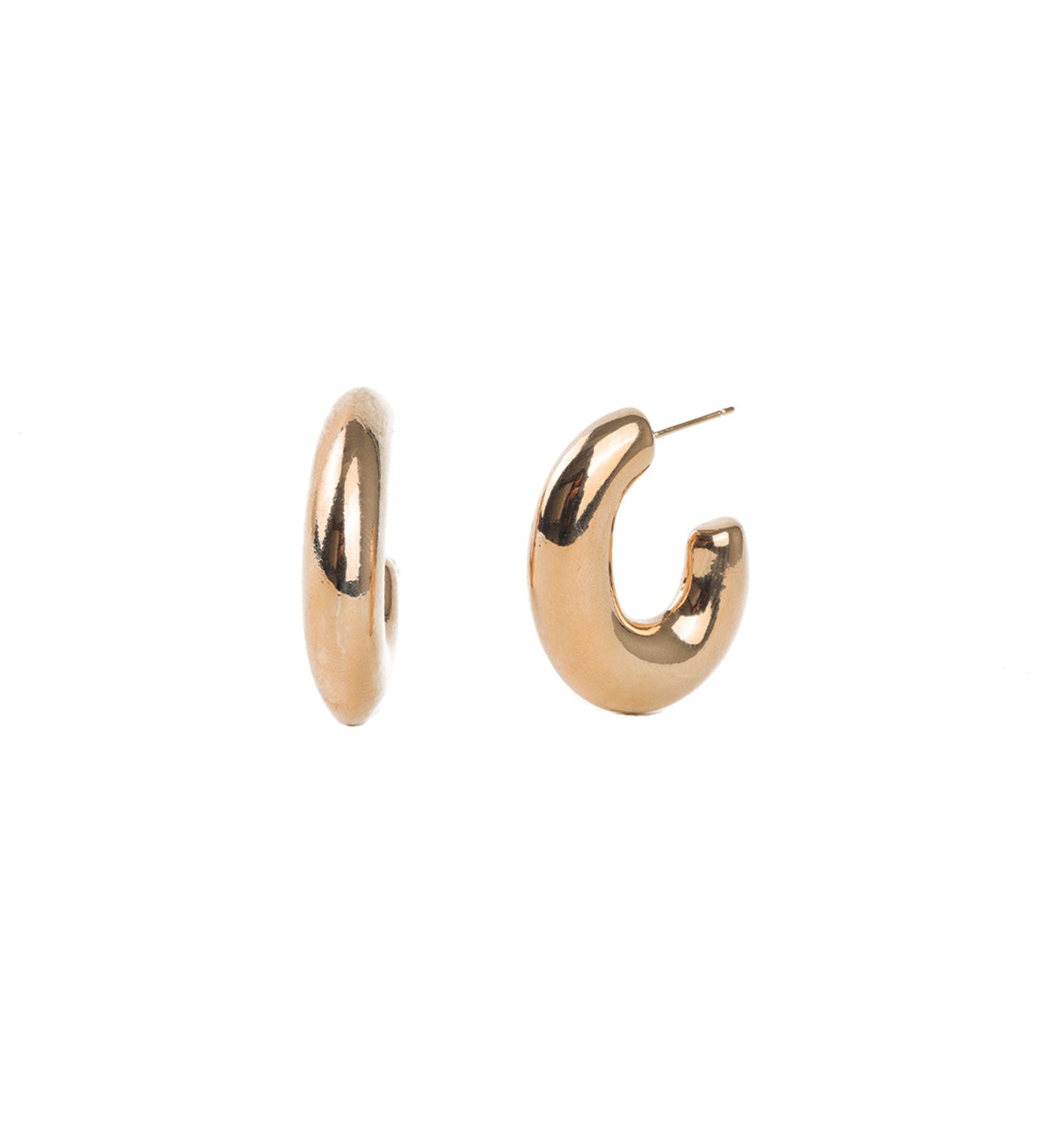 Baseline-Oval Hoops | 33mm-18k Gold Plated-Blue Ruby Jewellery-Vancouver Canada