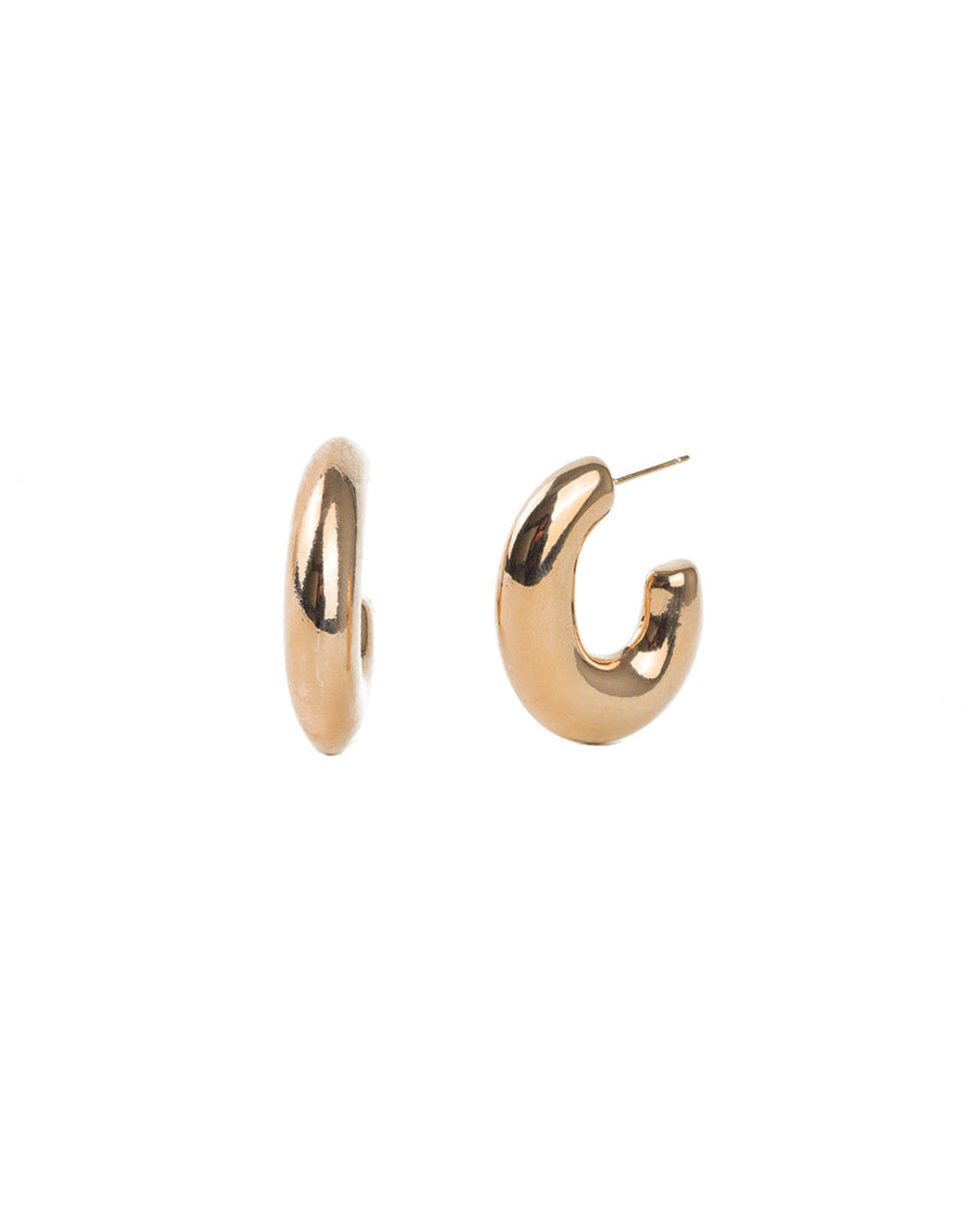 Baseline-Oval Hoops | 33mm-18k Gold Plated-Blue Ruby Jewellery-Vancouver Canada