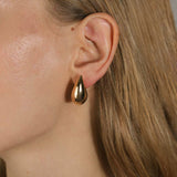 Teardrop Medium Studs 18k Gold Plated