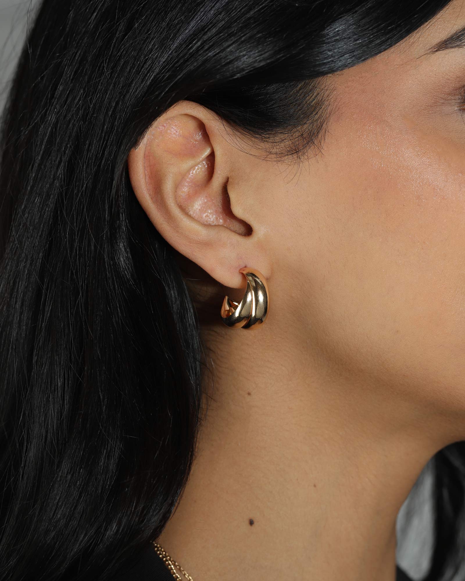 Double Hoops | 22mm 18k Gold Plated