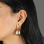 Teardrop Drop Studs 18k Gold Plated