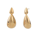 Baseline-Teardrop Drop Studs-Earrings-18k Gold Plated-Blue Ruby Jewellery-Vancouver Canada