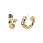 Baseline-Two Twist Huggies | 35mm-Earrings-18k Gold Plated-Blue Ruby Jewellery-Vancouver Canada