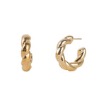 Baseline-Twist Hoops | 32mm-Earrings-18k Gold Plated-Blue Ruby Jewellery-Vancouver Canada