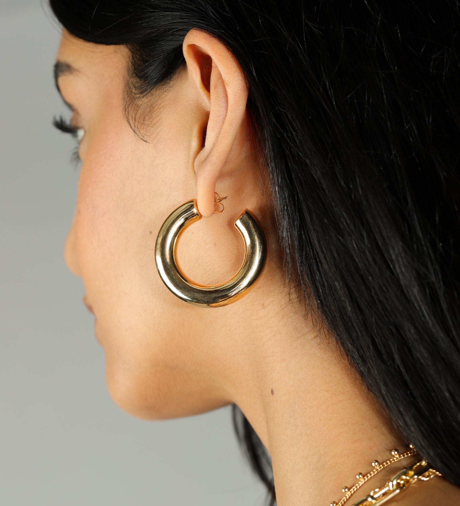 Chubby Hoops | 40mm 18k Gold Plated