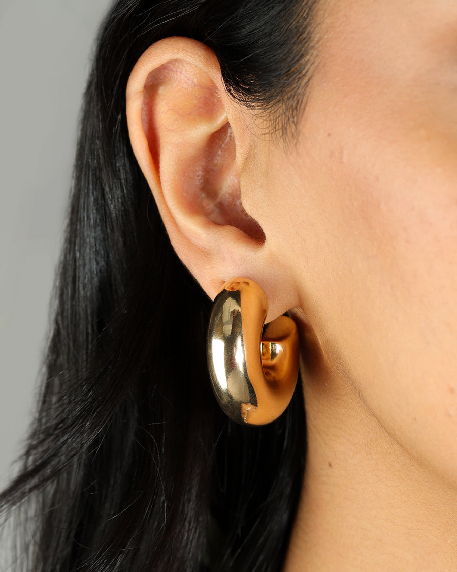 Chubby Hoops | 25mm 18k Gold Plated