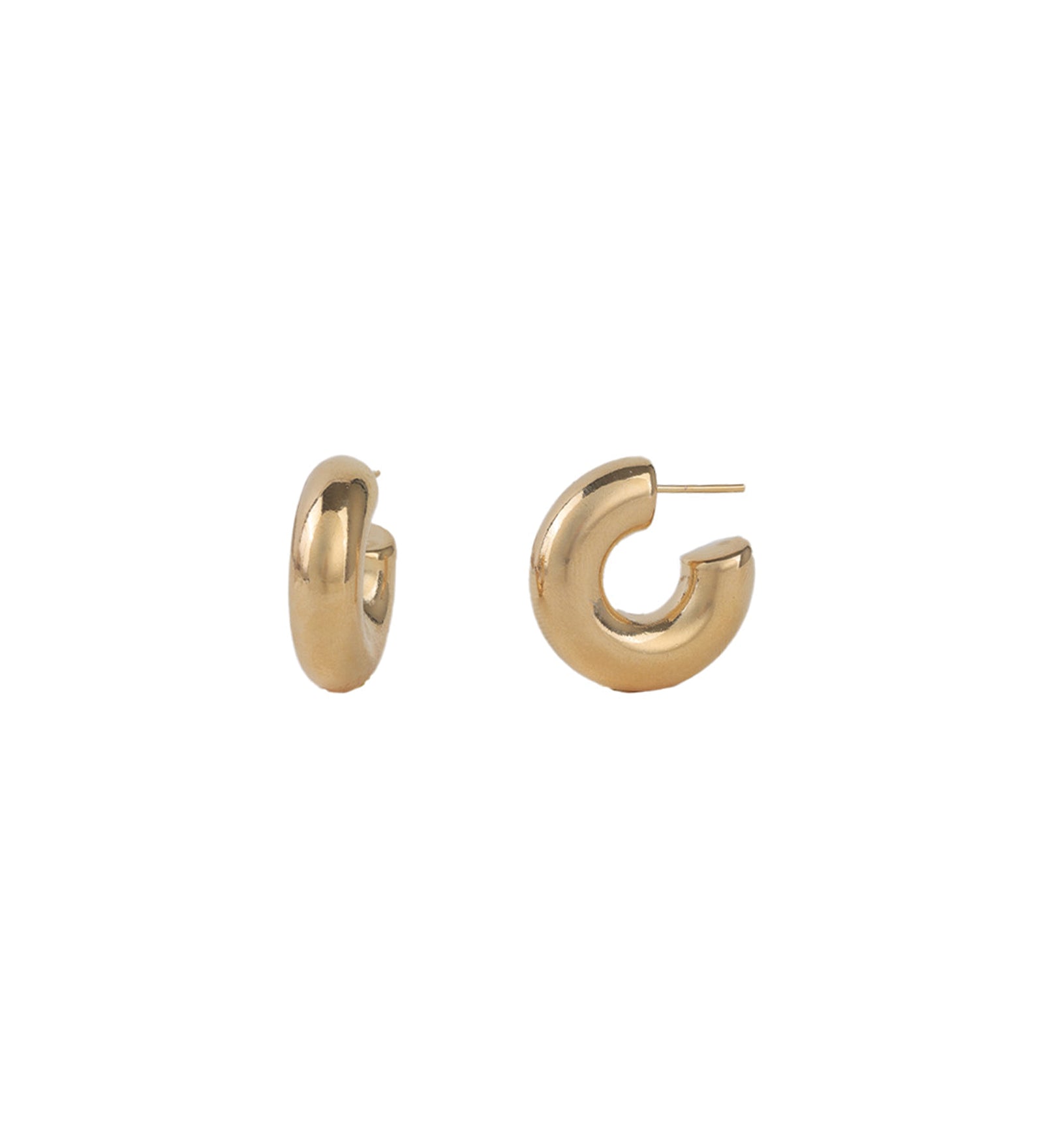 Baseline-Chubby Hoops | 25mm-Earrings-18k Gold Plated-Blue Ruby Jewellery-Vancouver Canada